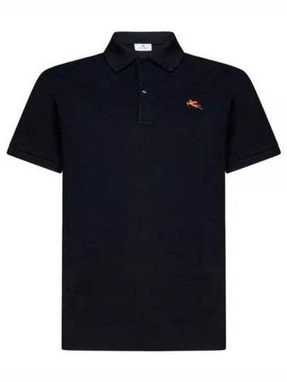 Cotton Polo Shirt Black - ETRO - BALAAN 2