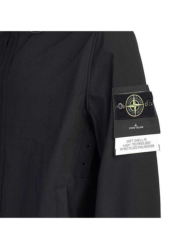 Soft Shell RE Dye Technology Light Weight Zip-up Jacket Black - STONE ISLAND - BALAAN 6