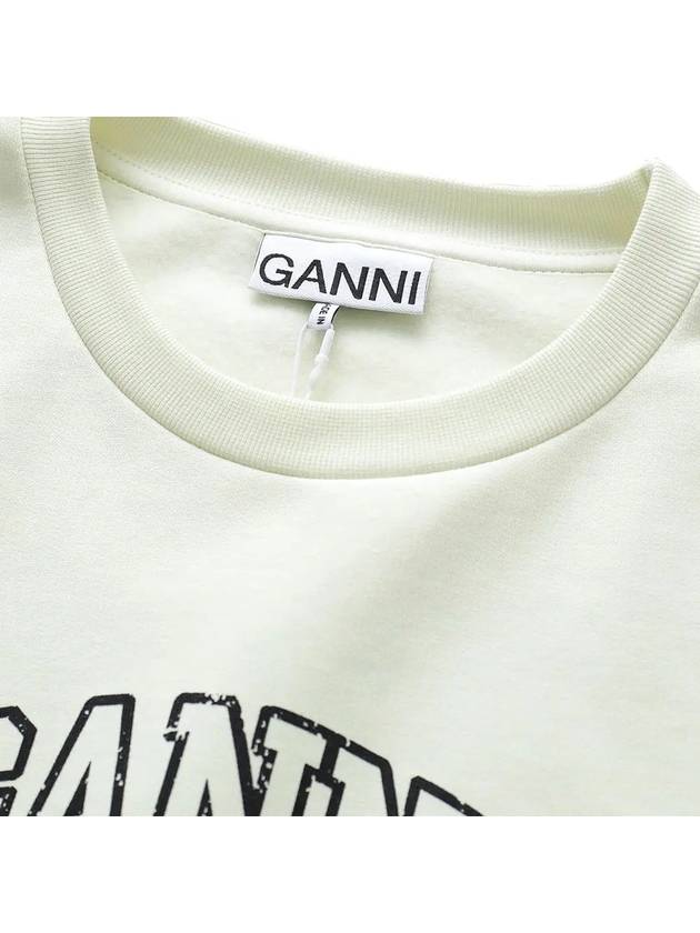 Logo Print Sweatshirt White - GANNI - BALAAN 4