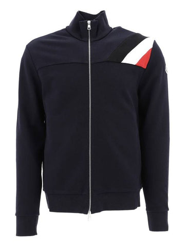 Men's Cotton Track Jacket Navy - MONCLER - BALAAN 1