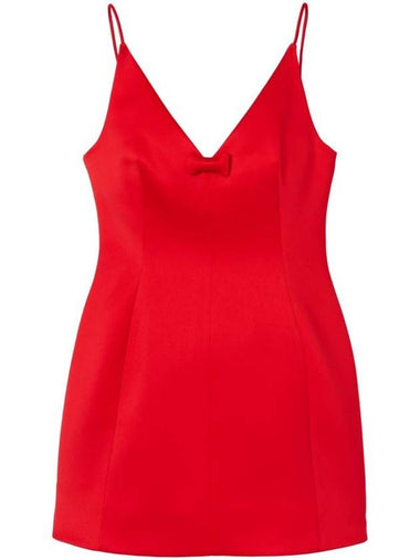 Bow satin short dress red - MARC JACOBS - BALAAN 1