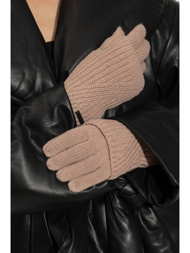 AllSaints Gloves With Logo Patch, Women's, Pink - ALLSAINTS - BALAAN 2