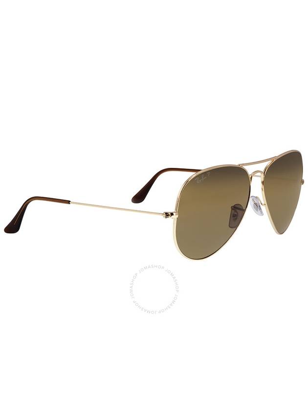 Ray Ban Aviator Classic Polarized Brown Pilot Unisex Sunglasses RB3025 001/57 62 - RAY-BAN - BALAAN 2