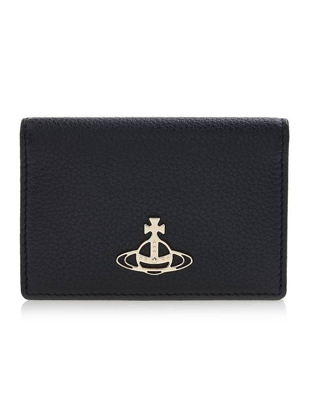 ORB Logo Card Wallet Black - VIVIENNE WESTWOOD - BALAAN 1