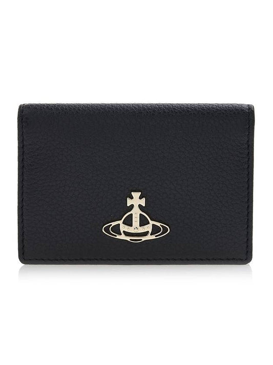 ORB Logo Card Wallet Black - VIVIENNE WESTWOOD - BALAAN 1