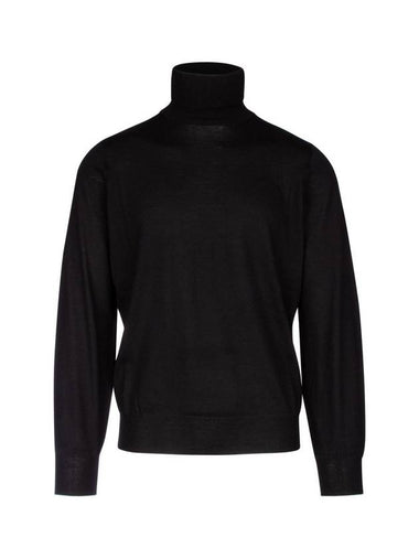 Men's Cashmere Cable Turtleneck Black - BRUNELLO CUCINELLI - BALAAN 1