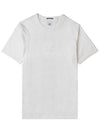 Embroidered Logo Cotton Short Sleeve T-Shirt White - CP COMPANY - BALAAN 11