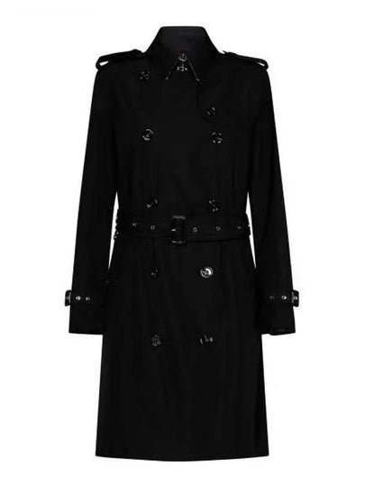 Mid-Length Lightweight Kensington Trench Coat Black - BURBERRY - BALAAN 2