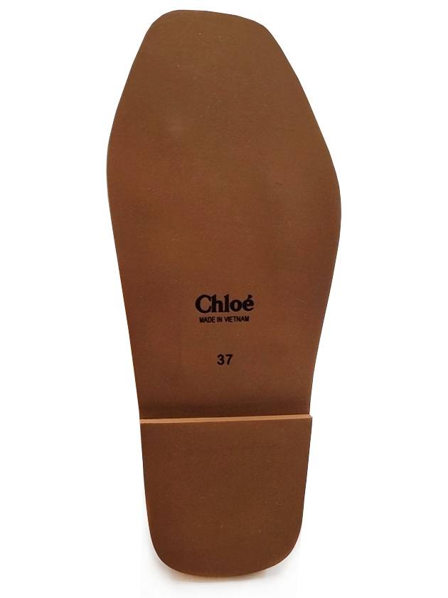 Woody Logo Flat Mule Slippers White - CHLOE - BALAAN 7