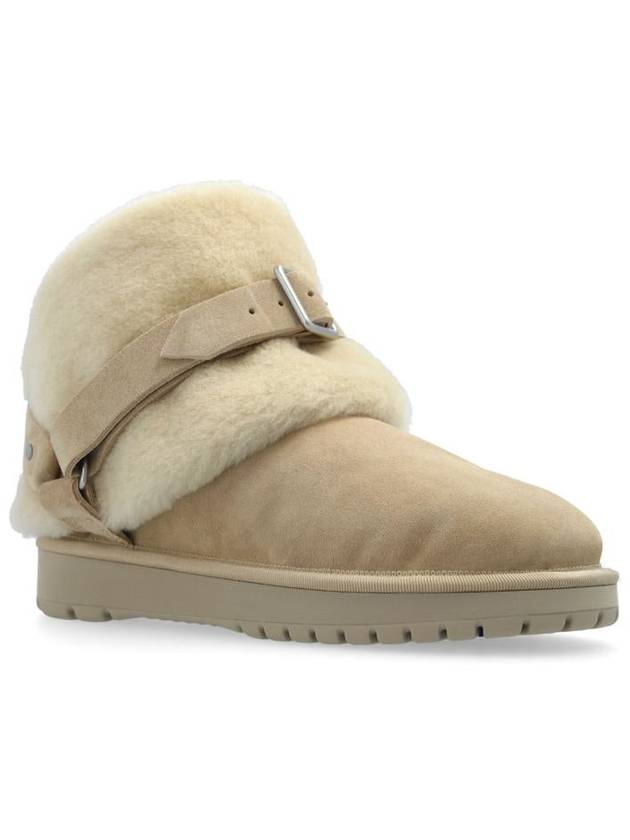 Suede Shearling Chubby Winter Boots Beige - BURBERRY - BALAAN 3