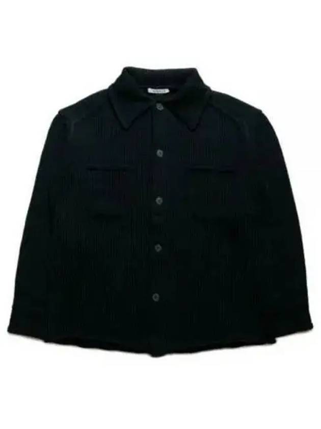 24 COTTON LILY YARN KNIT BLOUSON DARK NAVY A24SB01CL - AURALEE - BALAAN 1