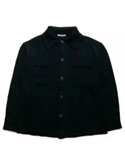 Lily Jarn Cotton Knit Blouson Cardigan Dark Navy - AURALEE - BALAAN 2