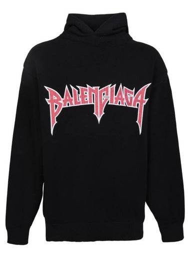 Logo Hoodie Black - BALENCIAGA - BALAAN 1