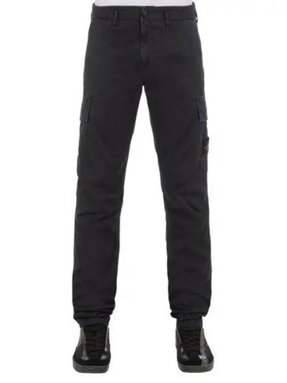 Wappen Patch Cargo Straight Pants Black - STONE ISLAND - BALAAN 2