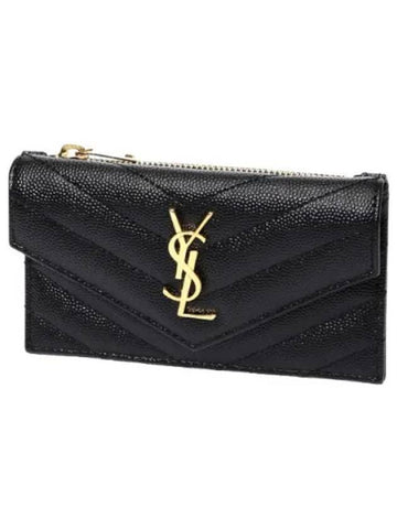 Monogram Flap Card Half Wallet Women - SAINT LAURENT - BALAAN 1