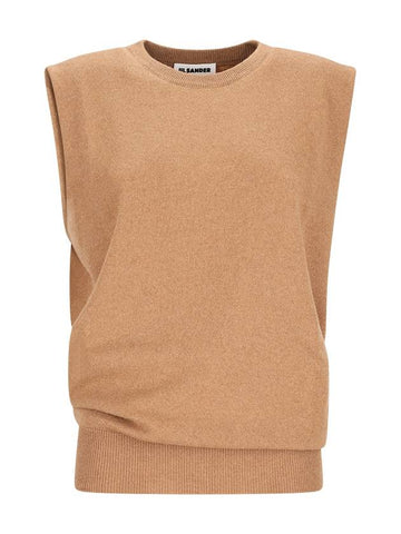 SLEEVELESS CASHMERE TOP - JIL SANDER - BALAAN 1