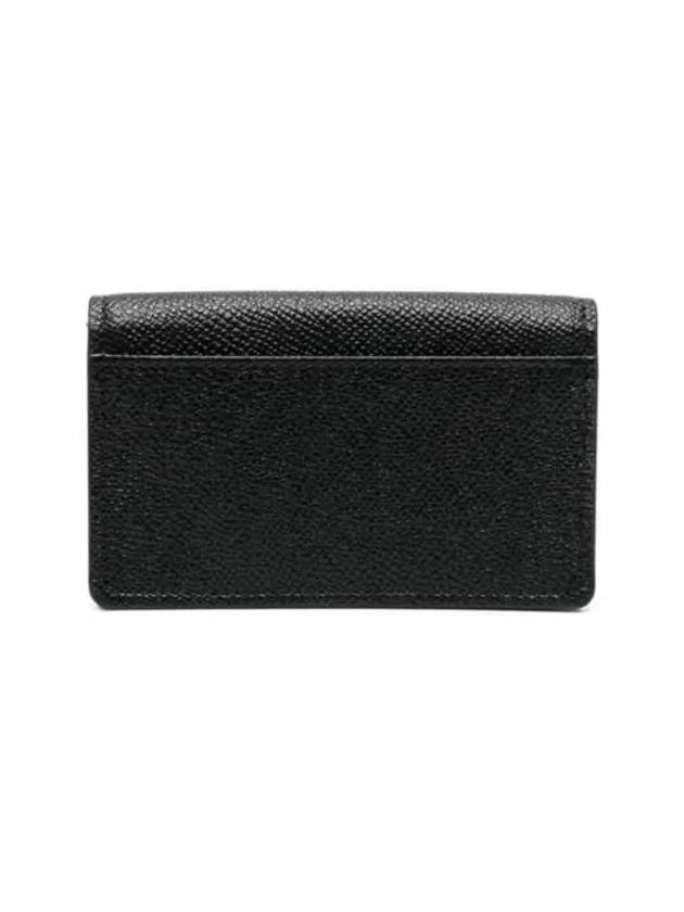 Stitched Leather Card Wallet Black - MAISON MARGIELA - BALAAN 3