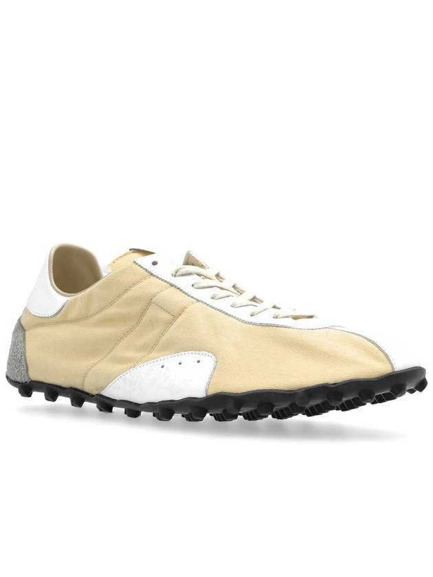 Maison Margiela Sneakers With Logo Patch, Men's, Cream - MAISON MARGIELA - BALAAN 4