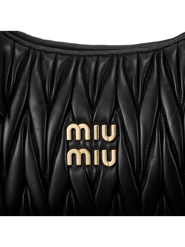 Wander Materasse Nappa Leather Shoulder Bag Black - MIU MIU - BALAAN 5