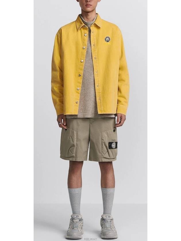 AND STONE ISLAND OVERSHIRT YELLOW COTTON - DIOR - BALAAN 5