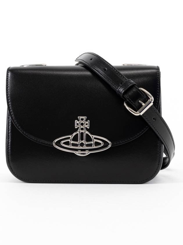 Linda Logo Plaque Cross Bag Black - VIVIENNE WESTWOOD - BALAAN 2