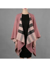 Check Reversible Wool Cape Ash Rose - BURBERRY - BALAAN 2