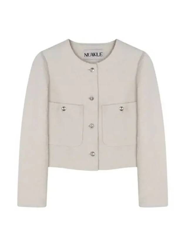 tweed jacket ivory - NUAKLE - BALAAN 1