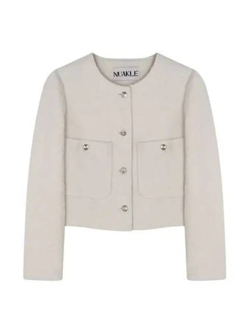 tweed jacket ivory - NUAKLE - BALAAN 1