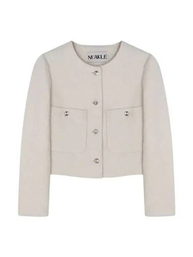 tweed jacket ivory - NUAKLE - BALAAN 1