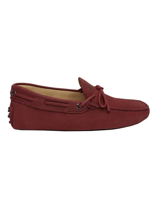 Gommino Nubuck Driving Shoes Red - TOD'S - BALAAN 1