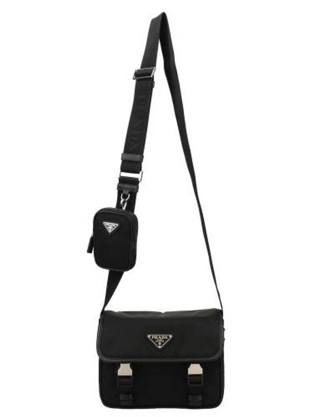 RE NYLON LEATHER SHOULDER BAG - PRADA - BALAAN 2