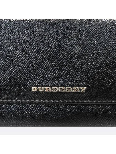 Black patent logo embellished long wallet - BURBERRY - BALAAN 2