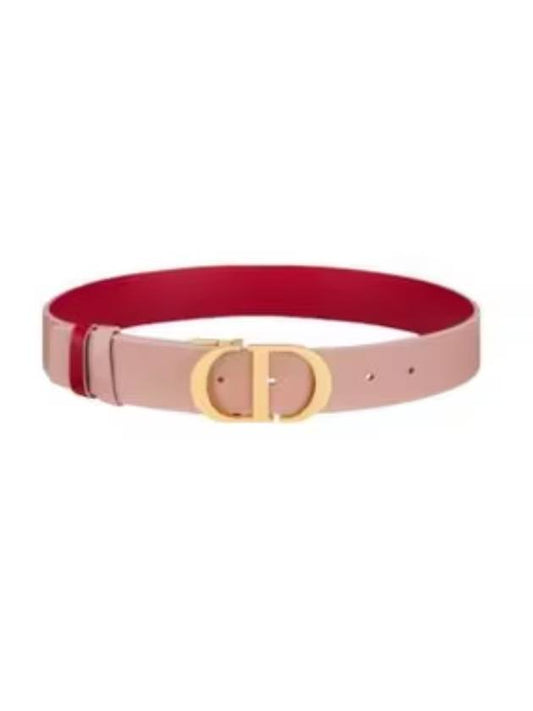 30 Montaigne 35mm Smooth Calfskin Reversible Belt Pink - DIOR - BALAAN 1