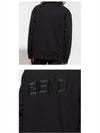 Embroidered Logo Crew Neck Sweatshirt Black - FENDI - BALAAN 6