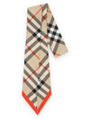 Check Red Hem Silk Scarf Beige - BURBERRY - BALAAN 9