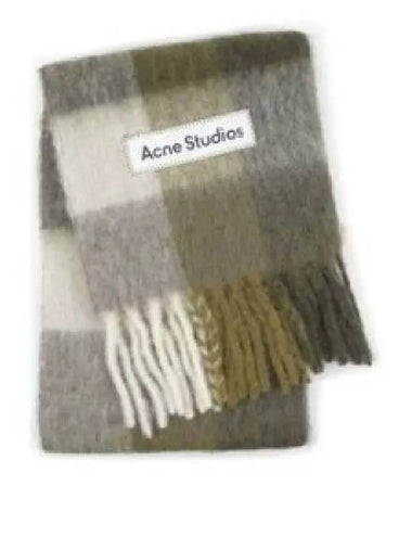 Mohair Checked Scarf CA0084 DID - ACNE STUDIOS - BALAAN 1