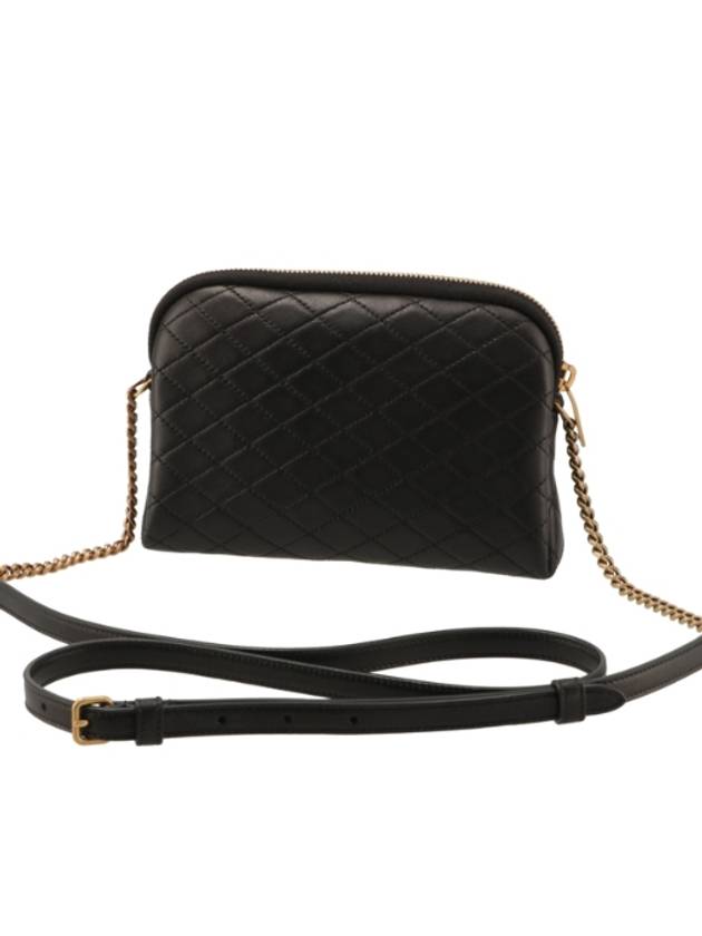 Gaby Quilted Lambskin Chain Cross Bag Black - SAINT LAURENT - BALAAN 5