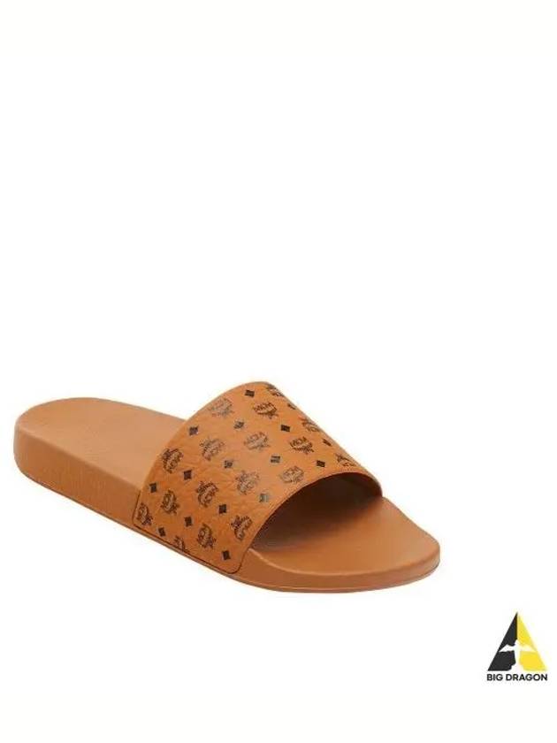 Monogram Print Rubber Slippers Slippers Brown - MCM - BALAAN 2