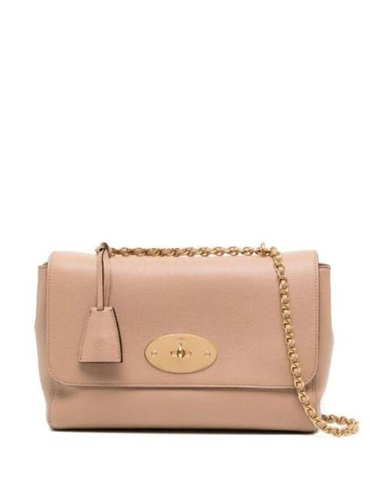 Lily Medium Leather Cross Bag Beige - MULBERRY - BALAAN 1