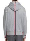 Center Back Stripe Cotton Zip Up Hoodie Light Grey - THOM BROWNE - BALAAN 2