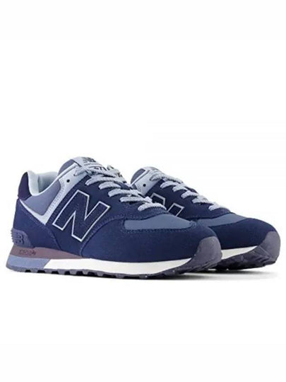 574 Lace Up Low Top Sneakers Blue - NEW BALANCE - BALAAN 2