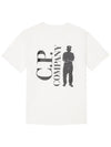 Jersey Reverse Print Short Sleeve T-Shirt White - CP COMPANY - BALAAN 2