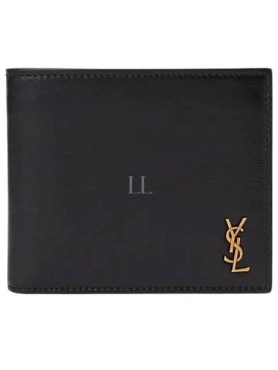 Tiny Monogram Half Wallet Black Gold - SAINT LAURENT - BALAAN 2