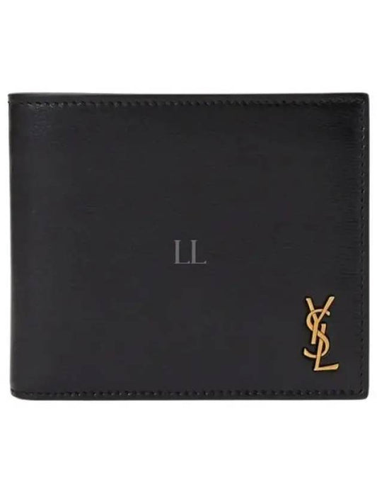Tiny Monogram Half Wallet Black Gold - SAINT LAURENT - BALAAN 2