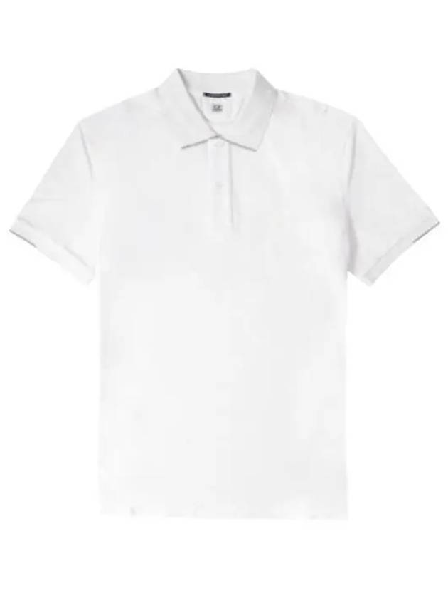 Men's Logo Patch Short Sleeve Polo Shirt White - CP COMPANY - BALAAN 2