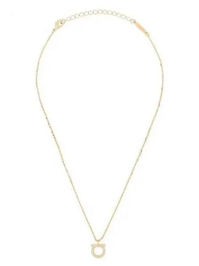 Gancini Crystals Necklace Gold - SALVATORE FERRAGAMO - BALAAN 2