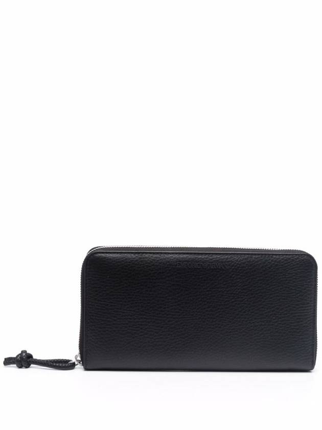 logo zipper strap long wallet black - EMPORIO ARMANI - BALAAN 2