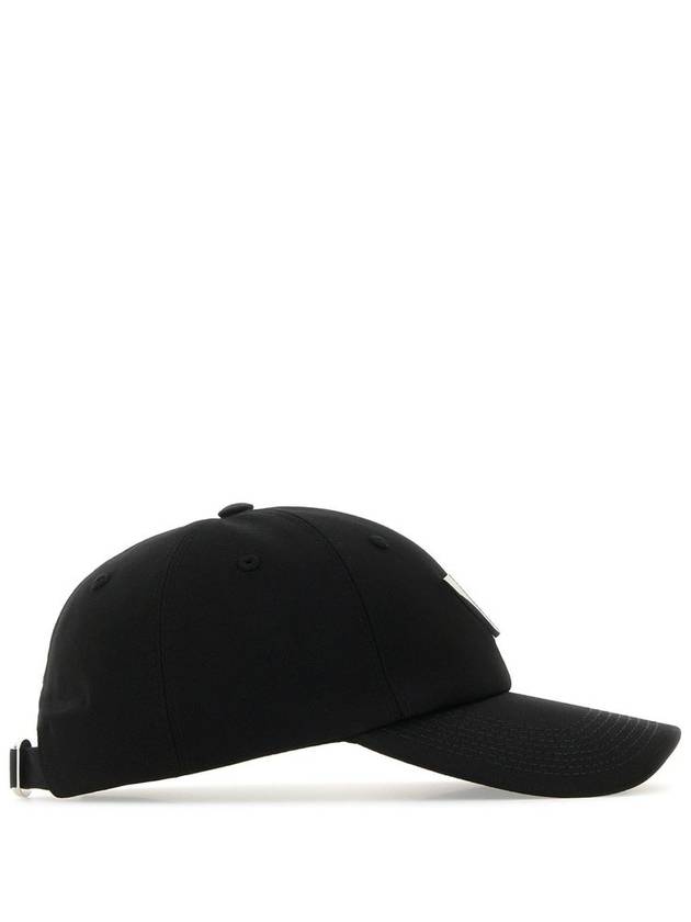 Stretch cotton ball cap black - VALENTINO - BALAAN 3