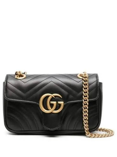 GG Marmont Matelasse Small Shoulder Bag Black - GUCCI - BALAAN 2