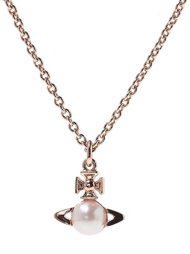 Balbina Pearl Pendant Necklace Pink Gold - VIVIENNE WESTWOOD - BALAAN 4